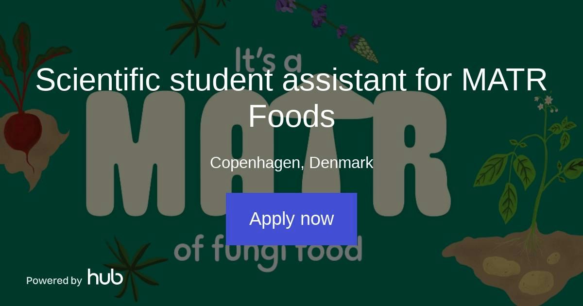 The Hub | Scientific student assistant for MATR Foods | Matr Foods