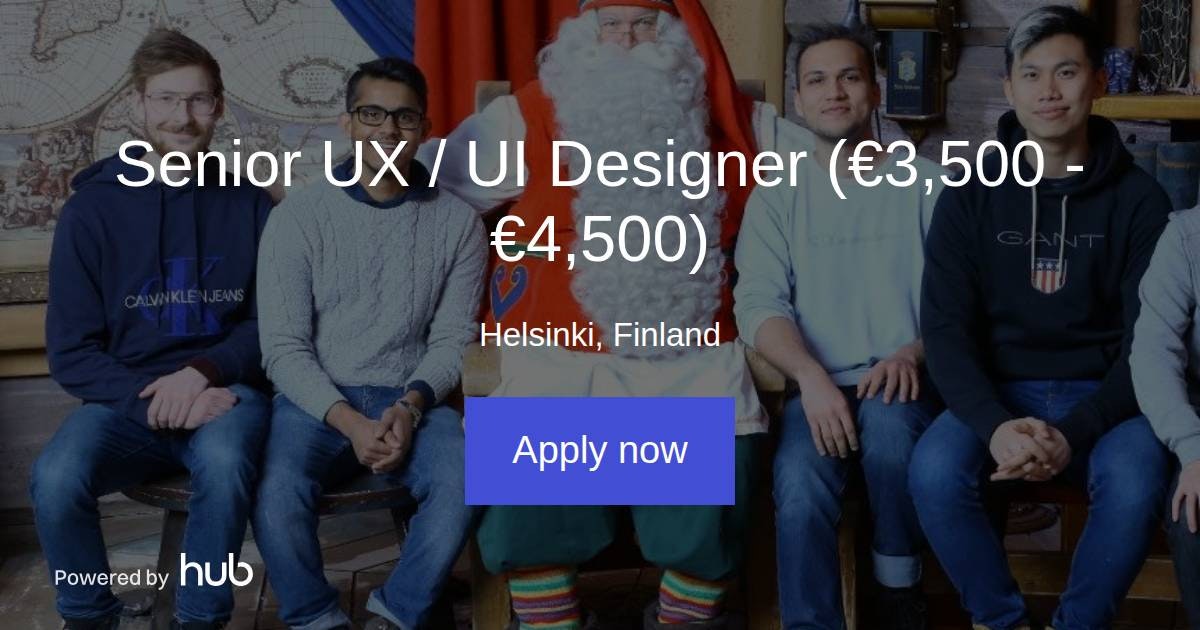 The Hub | Senior UX / UI Designer (€3,500 - €4,500) | Wudpecker