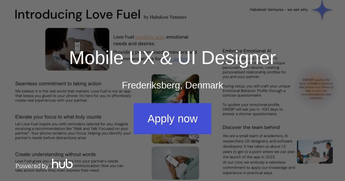 The Hub | Mobile UX & UI Designer | Love Fuel