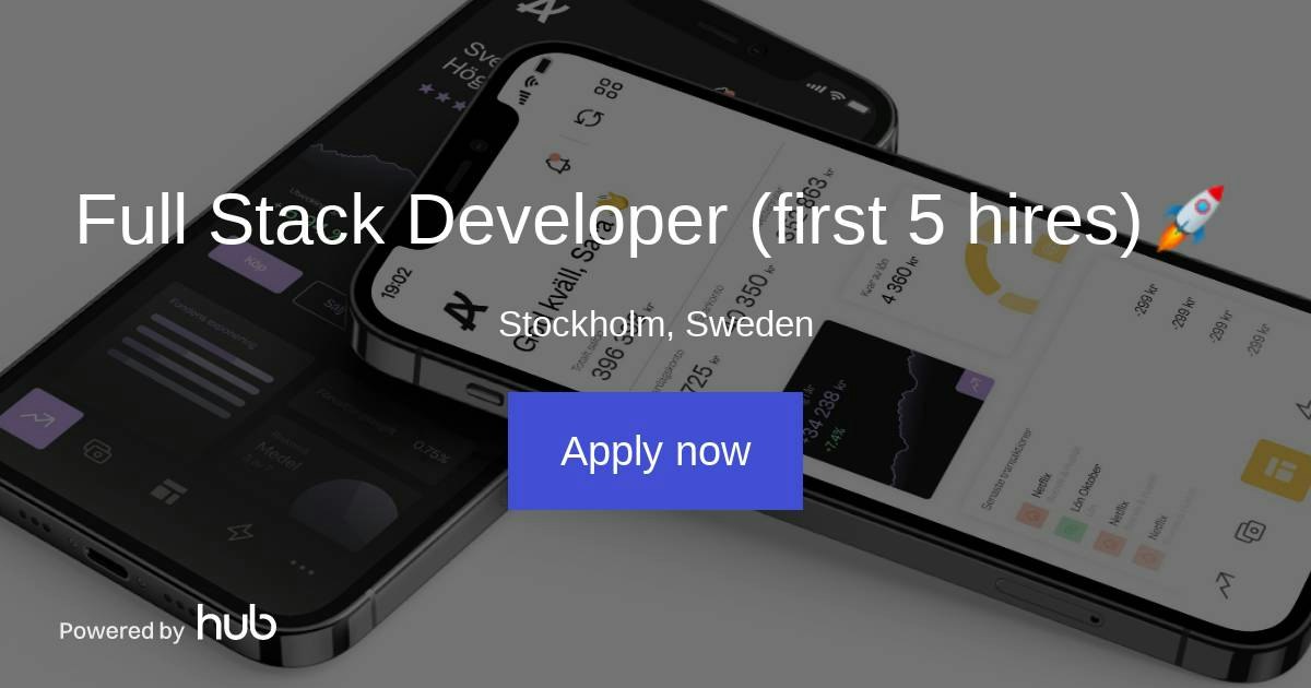 The Hub | Full Stack Developer (first 5 hires) 🚀 | Alwy