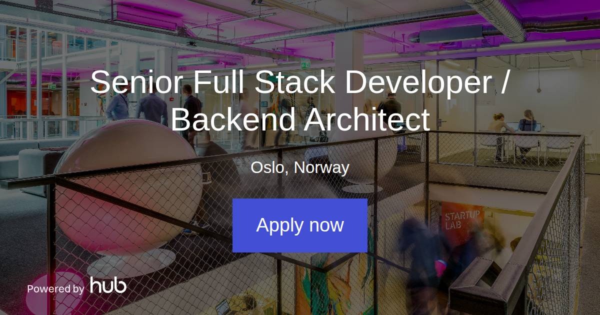 The Hub | Senior Full Stack Developer / Backend Architect | GRIN