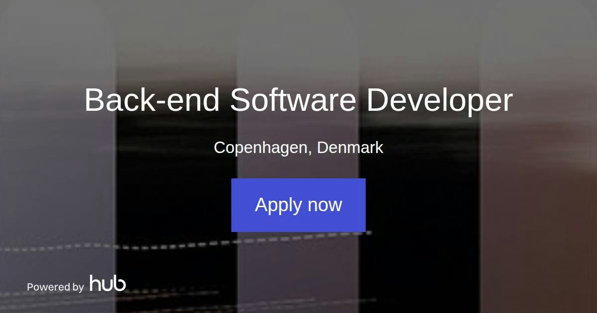 The Hub | Back-end Software Developer | Spirii