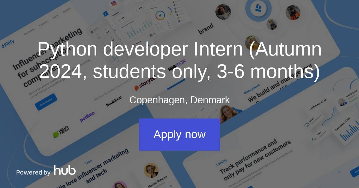 The Hub | Python developer Intern (Autumn 2024, students only, 3-6 ... image.