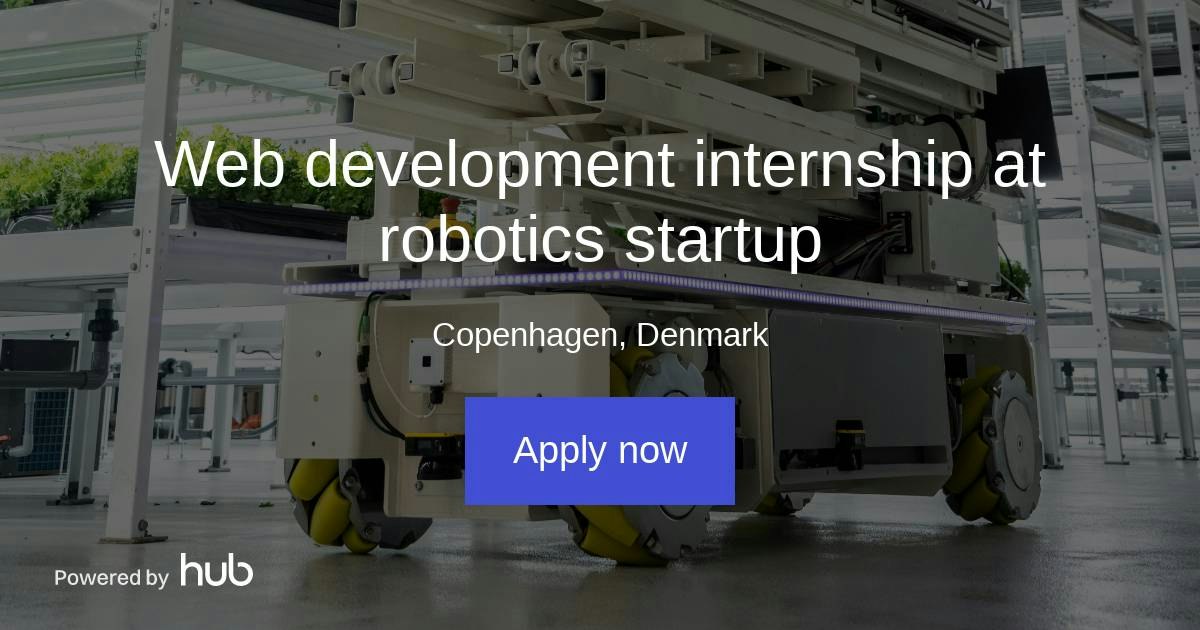 The Hub | Web development internship at robotics startup | Seasony
