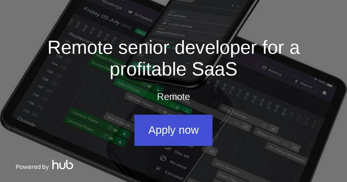 The Hub | Remote senior developer for a profitable SaaS | resOS
