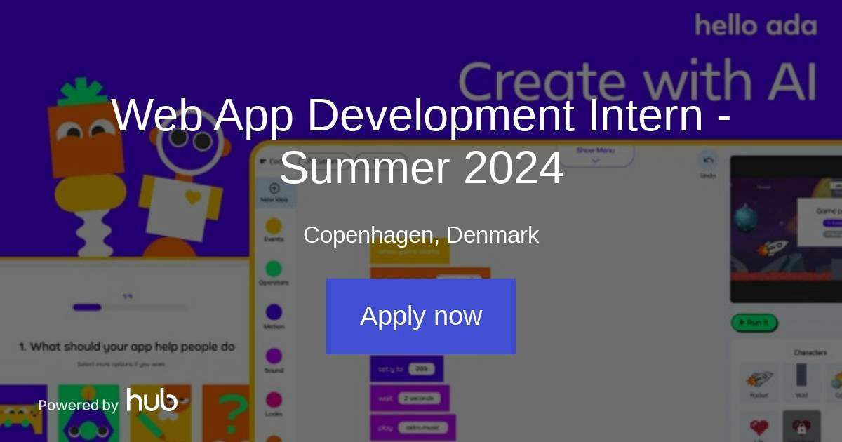 App Dev Intern The Hub | Web App Development Intern - Summer 2024 | Hello Ada