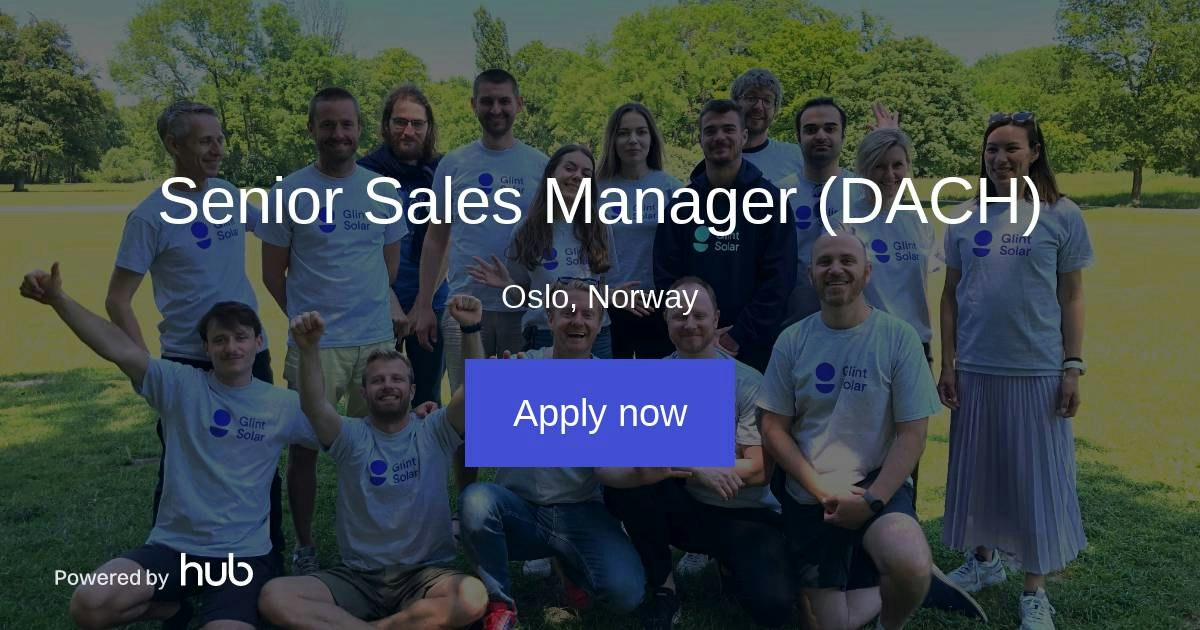 The Hub | Senior Sales Manager (DACH) | Glint Solar
