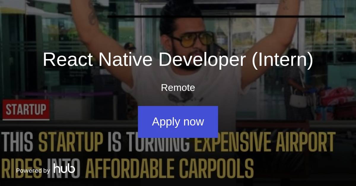 The Hub React Native Developer Intern GoPool The hub react native developer intern gopool