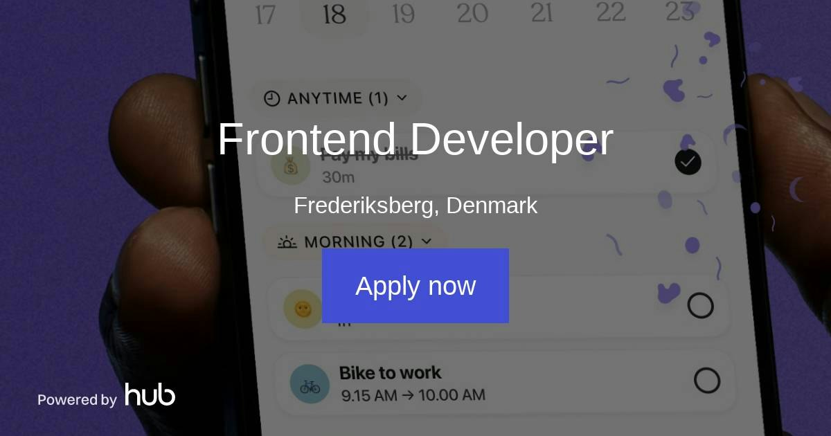 The Hub | Frontend Developer | Tiimo | AI Planning & Productivity