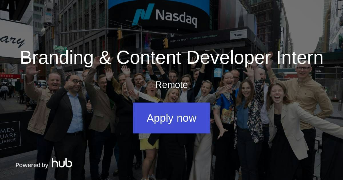 The Hub | Branding & Content Developer Intern | Spritju