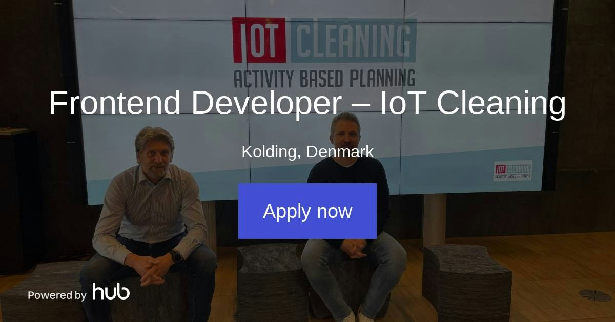 The Hub | Frontend Developer – IoT Cleaning | IoT Cleaning