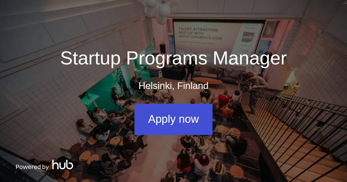 The Hub | Startup Programs Manager | Maria 01