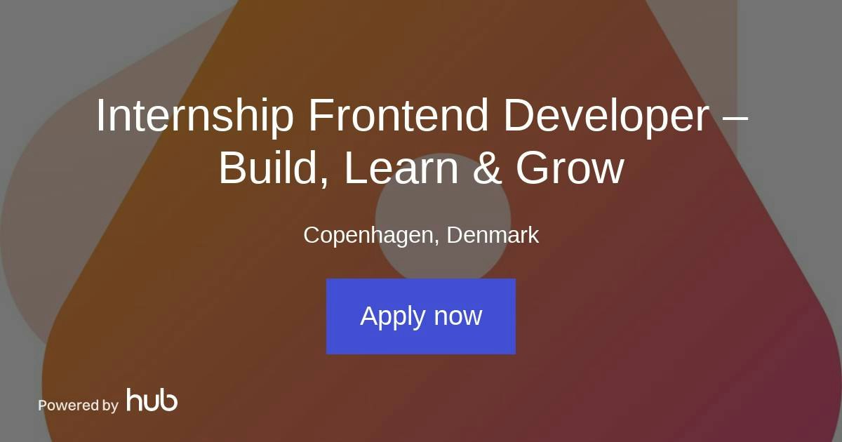 The Hub | Internship Frontend Developer – Build, Learn & Grow | AdPlenty