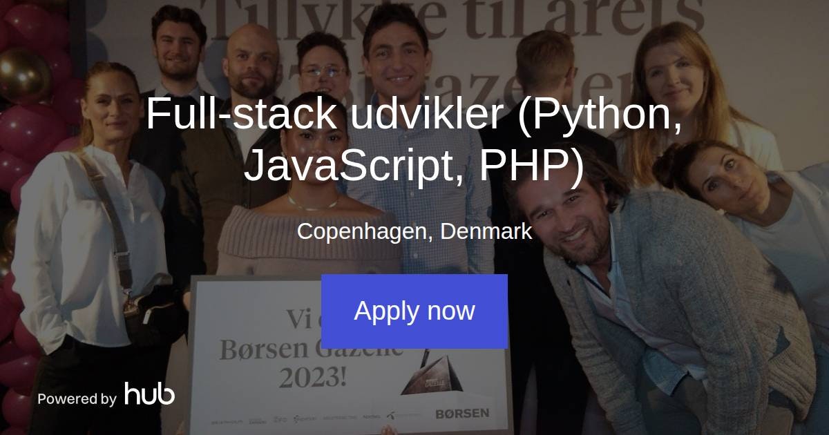 The Hub | Full-stack udvikler (Python, JavaScript, PHP) | MinRefusion