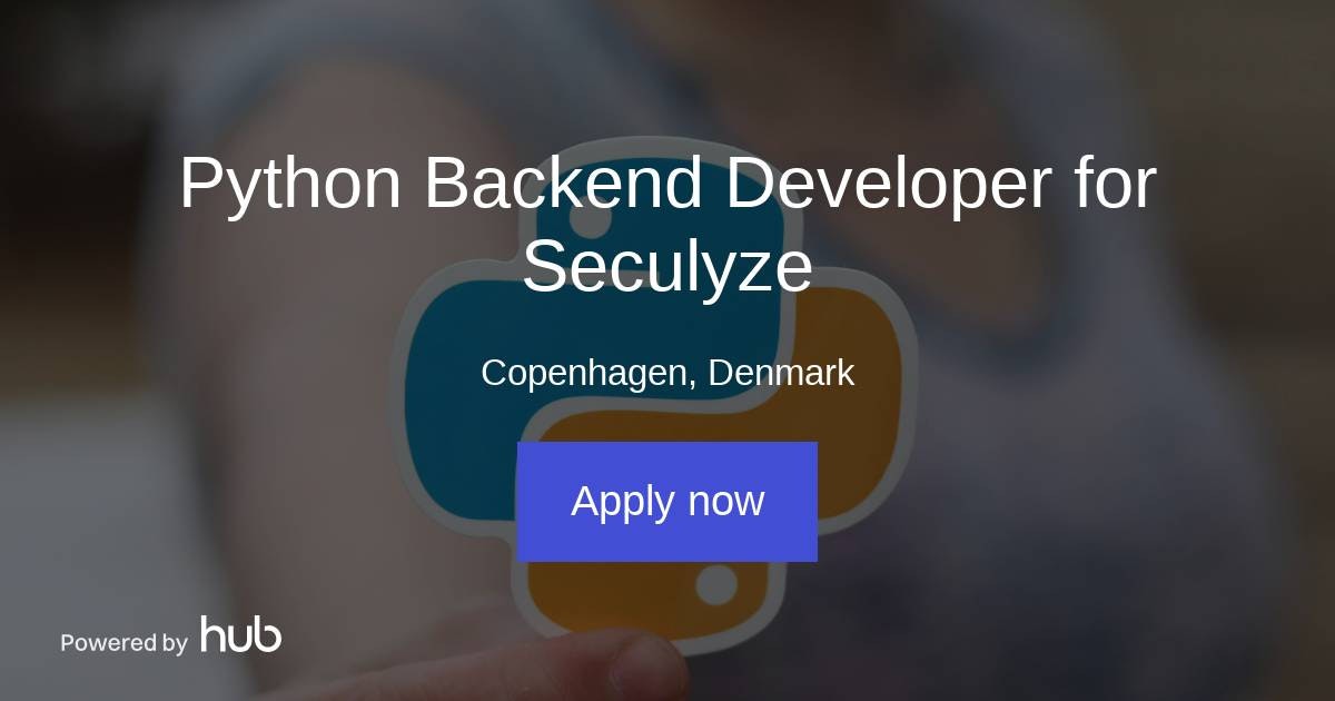 Cegal Hub Python The Hub | Python Backend Developer for Seculyze | Seculyze: Precision ...