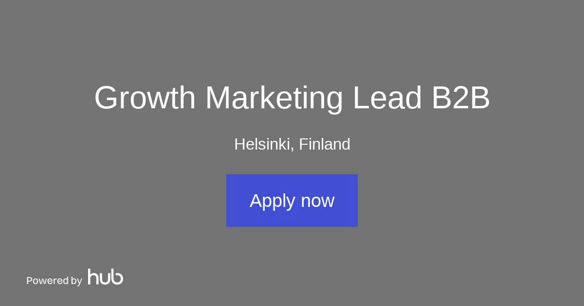 The Hub | Growth Marketing Lead B2B | Singa