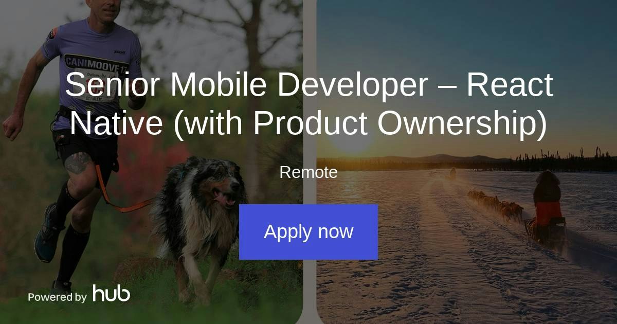 The Hub | Senior Mobile Developer – React Native (with Product ...