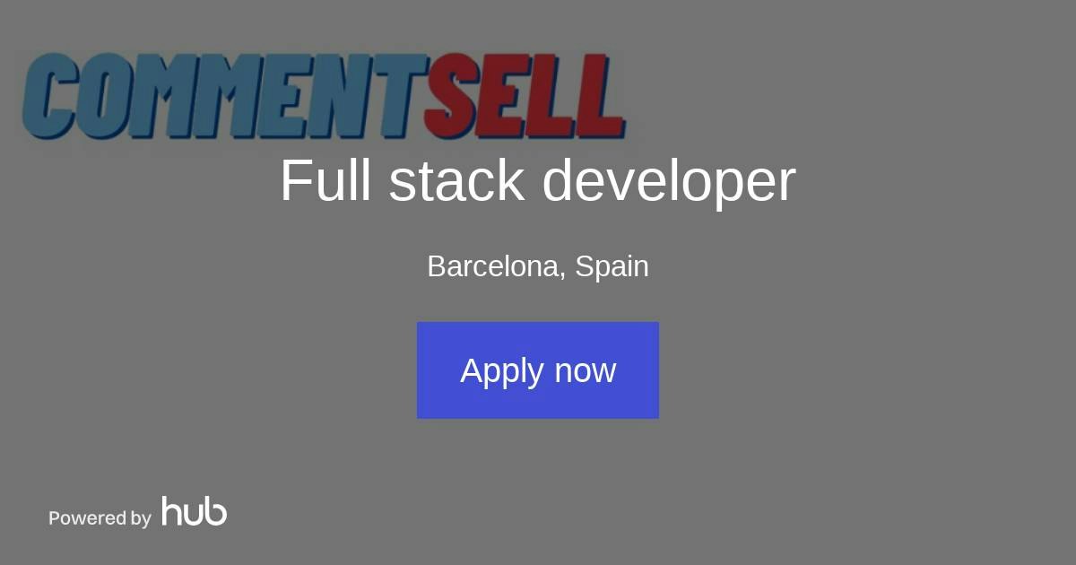 The Hub | Full stack developer | Commentsell