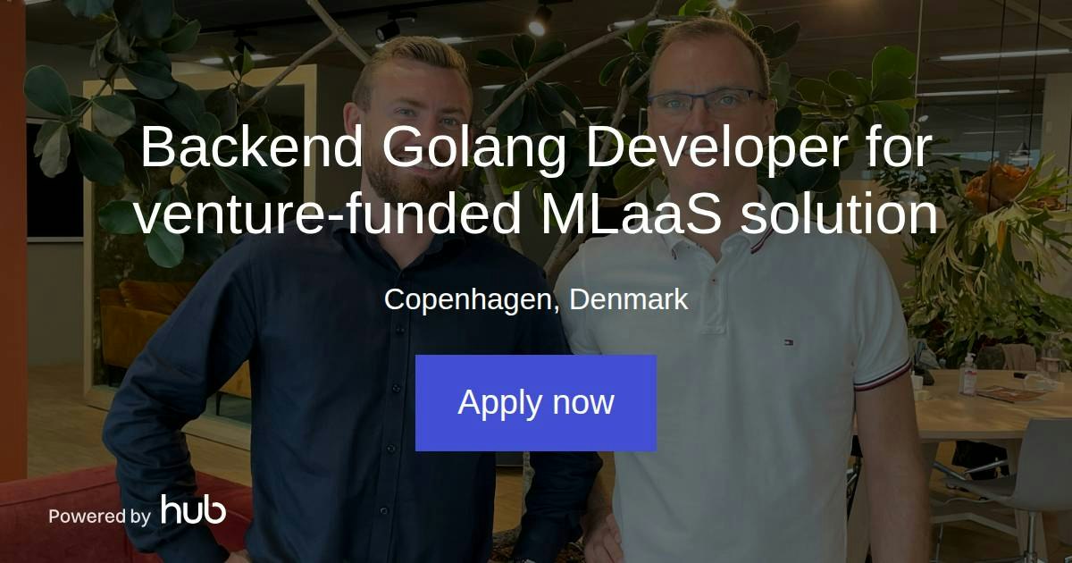 The Hub | Backend Golang Developer for venture-funded MLaaS solution ...