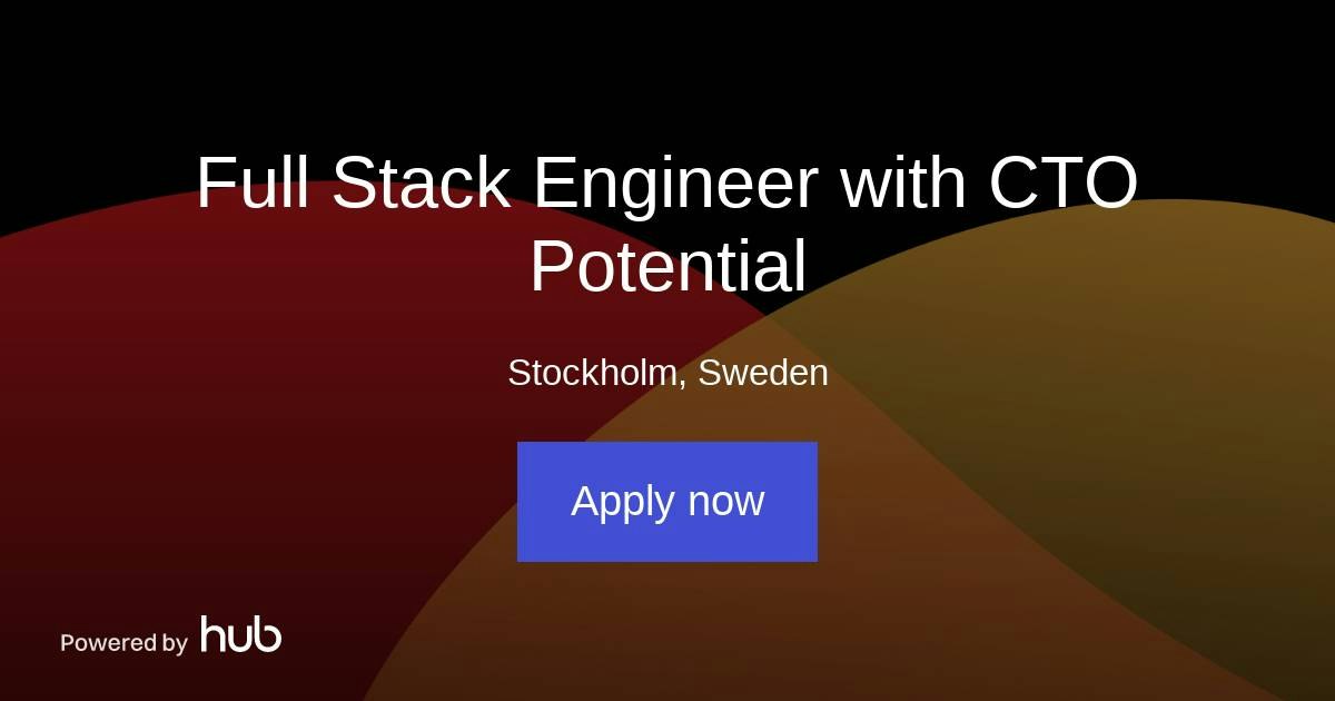 The Hub | Full Stack Engineer with CTO Potential | AiMi