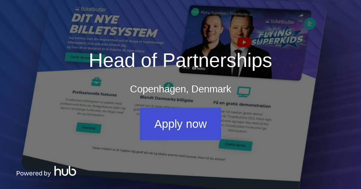 The Hub | Head of Partnerships | Ticketbutler