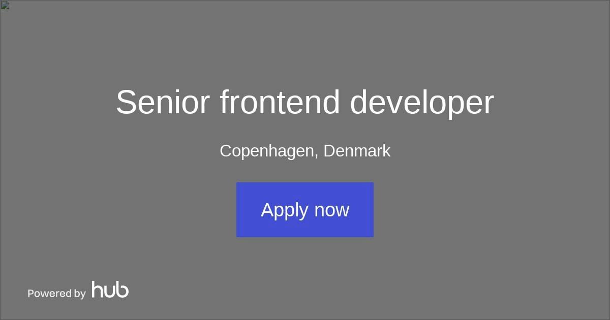 The Hub | Senior frontend developer | Waitly