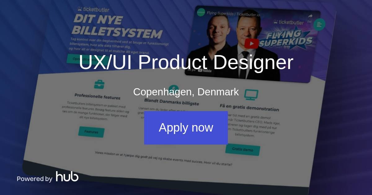 The Hub | UX/UI Product Designer | Ticketbutler