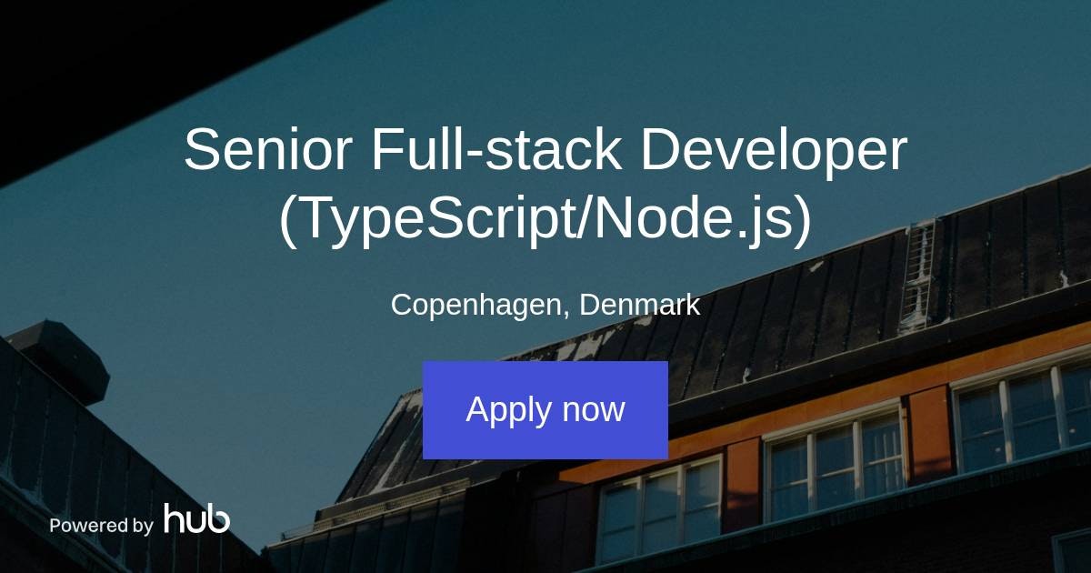 The Hub | Senior Full-stack Developer (TypeScript/Node.js) | Plinto