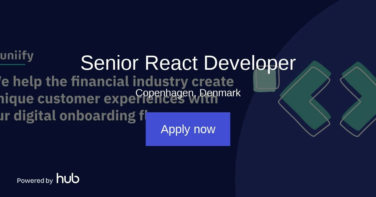 The Hub | Senior React Developer | Uniify