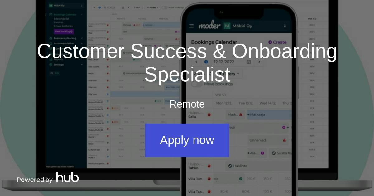 The Hub | Customer Success & Onboarding Specialist | Moder