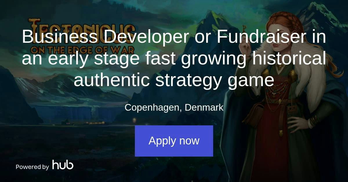 The Hub | Business Developer or Fundraiser in an early stage fast ...