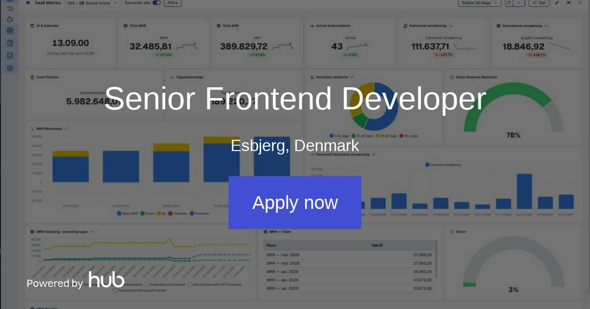 The Hub | Senior Frontend Developer | LedgerBee Technologies A/S