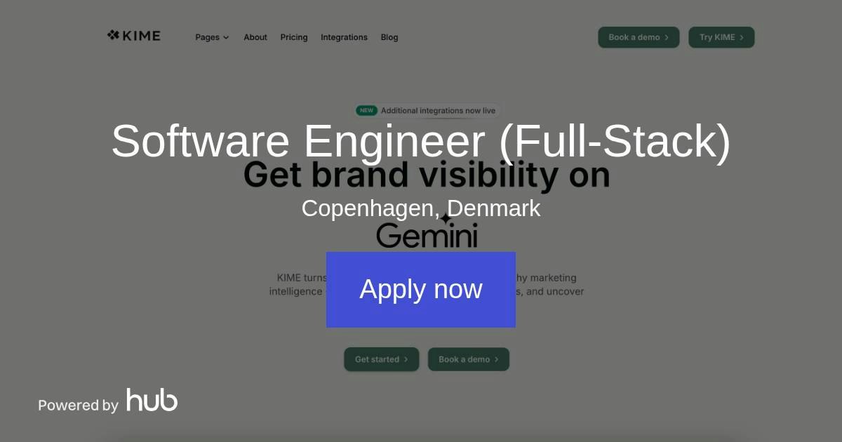 The Hub | Software Engineer (Full-Stack) | KIME