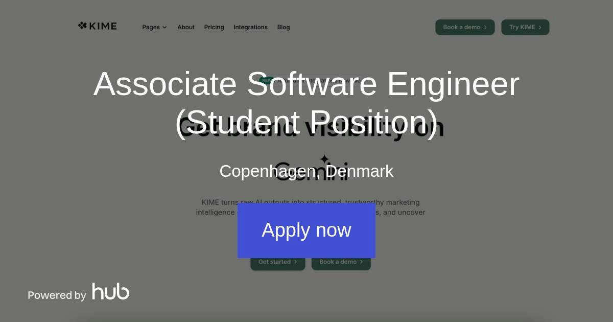 The Hub | Associate Software Engineer (Student Position) | KIME