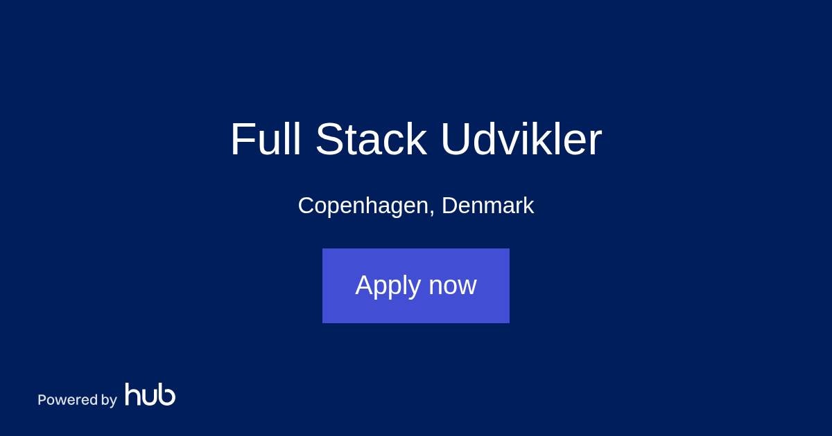 The Hub | Full Stack Udvikler | odagroup.