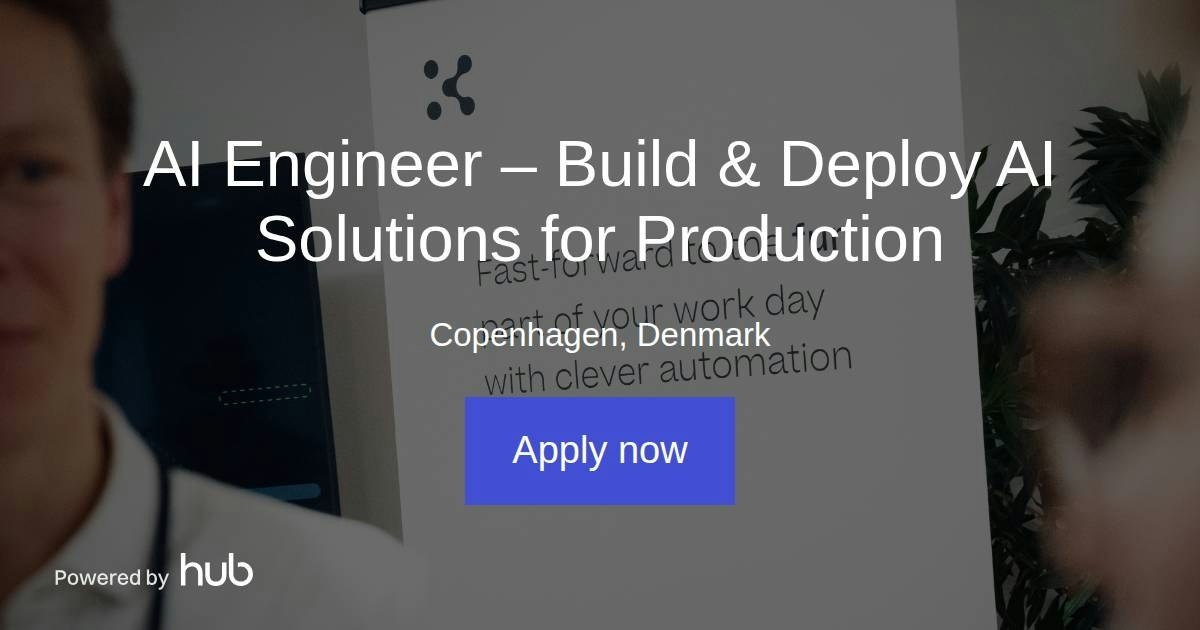 The Hub | AI Engineer – Build & Deploy AI Solutions for Production ...