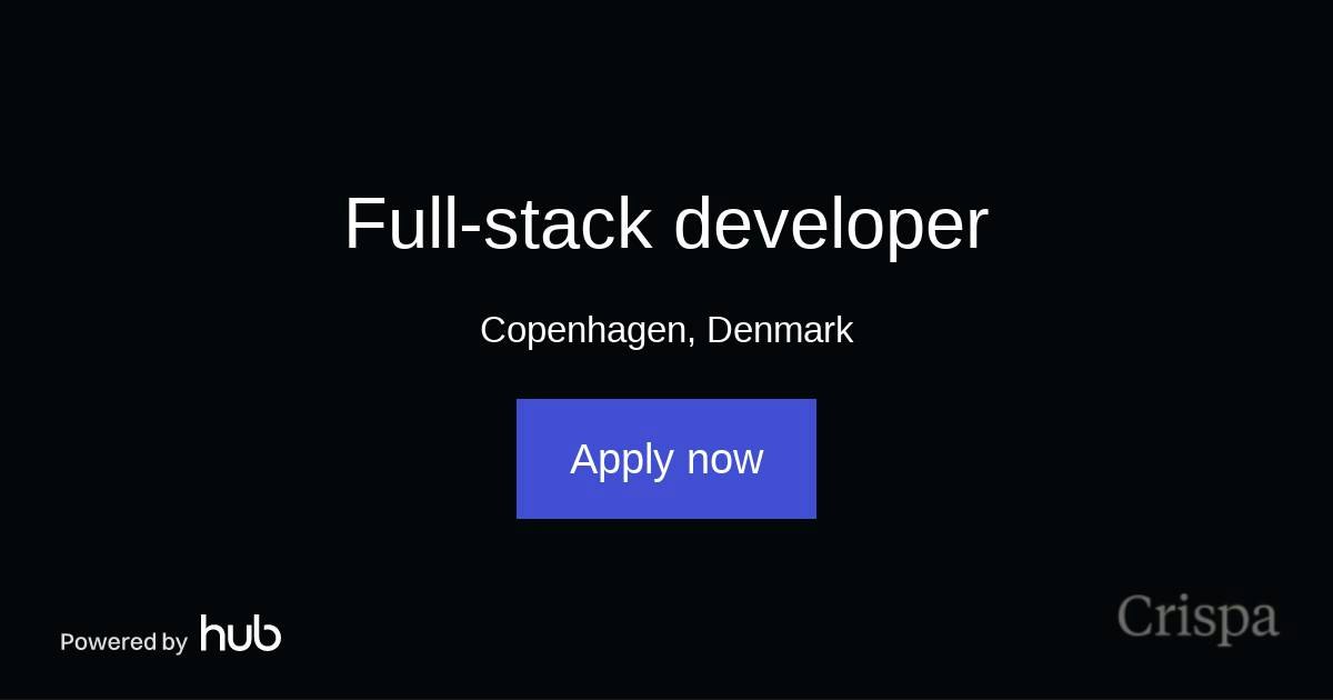 The Hub | Full-stack developer | Crispa