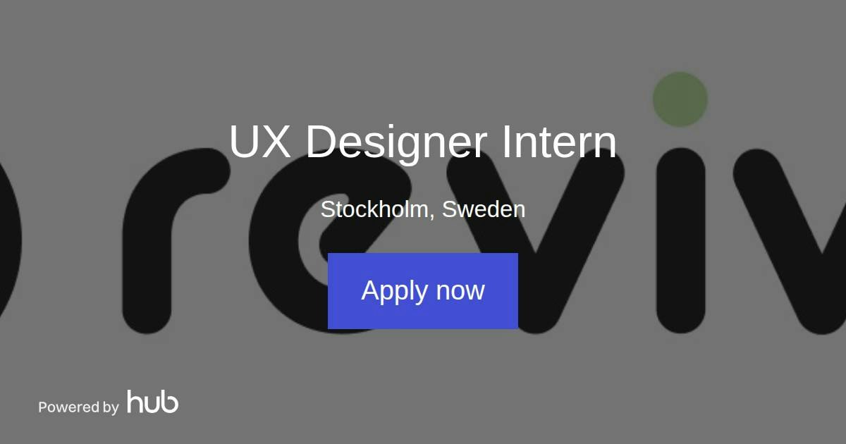 The Hub | UX Designer Intern | Revive