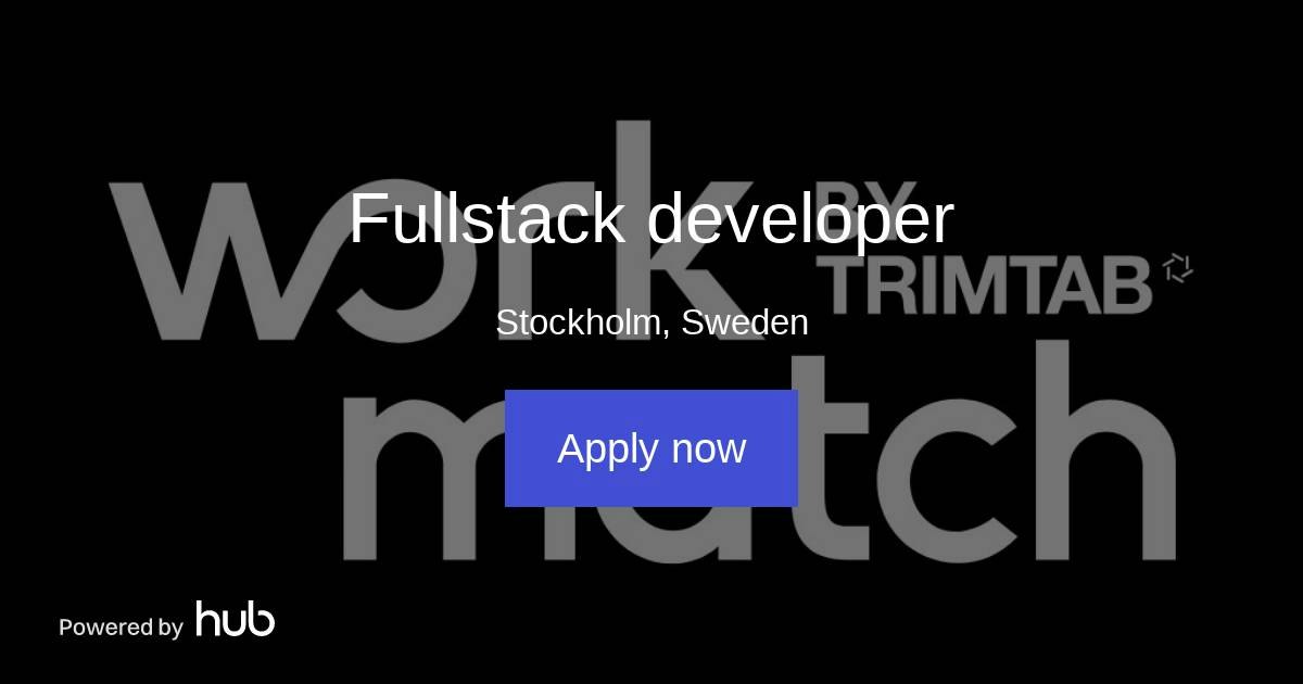 The Hub | Fullstack developer | Workmatch